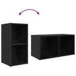 vidaXL Meuble TV 3 Pièces Noir 107 x 35 x 37 cm Bois d'ingénierie