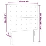 vidaXL Tête de lit Vert foncé 90x5x118/128 cm Velours