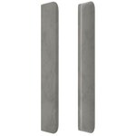 vidaXL Tête de lit avec oreilles Gris clair 183x16x118/128 cm Velours