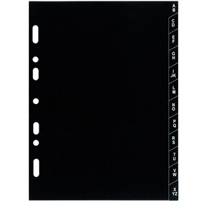 Recharge accessoire Exatime 17 index alphabétique plastique 12 feuillets 172x105 mm EXACOMPTA
