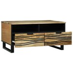 vidaXL Table basse with Drawer Marron et Noir 80 x 54 x 40 cm