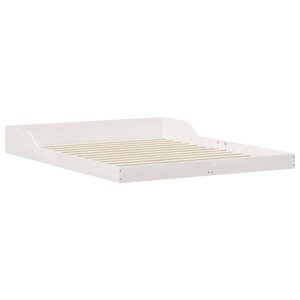 vidaXL Cadre de lit Blanc 160 x 200 cm Bois massif en pin