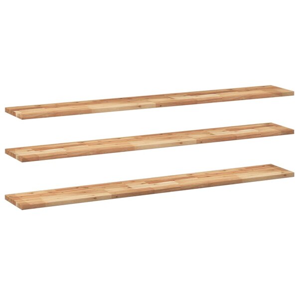 vidaXL Étagères flottantes 3 Pièces 120x20x2 cm acacia massif à l'huile