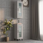 vidaXL Armoire murale suspendue Gris béton 34 5x34x90 cm
