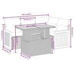vidaXL Salon de jardin avec coussins 5 Pièces beige résine tressée