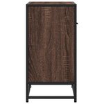 vidaXL Table de chevet chêne marron 60x31x60 cm bois ingénierie métal