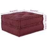 2 pouffes modulaires en tissu bourgogne vidaXL