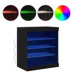 vidaXL Buffet Chêne noir 60.5 x 37 x 67 cm Bois d'ingénierie