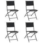 vidaXL Chaises de jardin pliables lot de 4 Acier et textilène