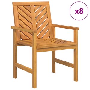 vidaXL Chaise de salle à manger 8 Pièces Naturel 62 5 x 59 x 89 cm