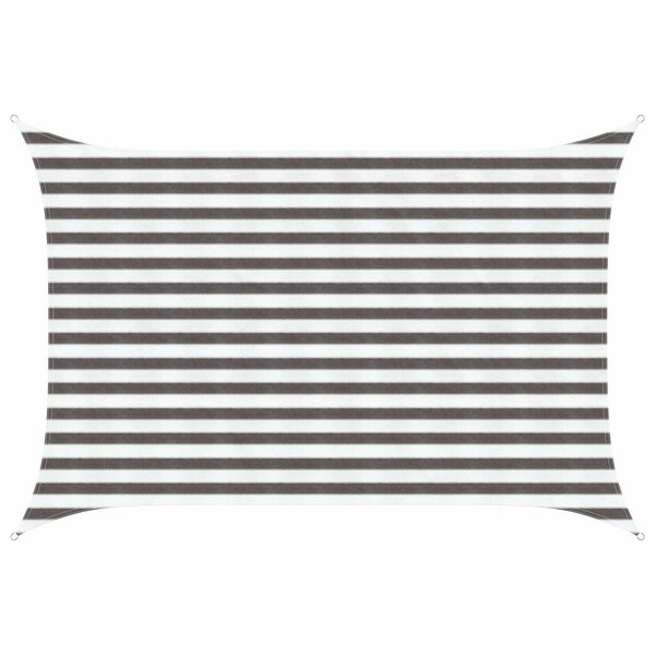 vidaXL Voile d'ombre 2 x 3 5 m HDPE Rectangulaire Gris clair et blanc