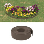 vidaXL Bordures de jardin 4 Pièces marron 10 m 15 cm polyéthylène