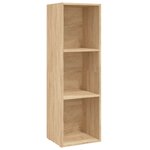 vidaXL Bibliothèque/Meuble TV chêne sonoma bois d'ingénierie