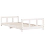 vidaXL Cadre de lit pour enfants blanc 90x200 cm bois de pin massif
