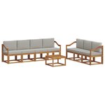 vidaXL Ensemble de canapés d'extérieur 8 Pièces Gris Naturel et Clair