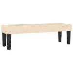 vidaXL Sommier à lattes de lit avec matelas Crème 140x200 cm Tissu