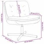 vidaXL Fauteuil relaxant pivotant Crème 63 x 75 x 76 cm Velours