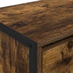 vidaXL Meuble TV Chêne Fumé 100 x 36 x 49 5 cm Bois d'ingénierie