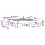 vidaXL Cadre de lit sonoma gris 150x200 cm bois d'ingénierie