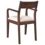 vidaXL Chaises à manger coussins 2 Pièces marron bois massif caoutchouc