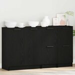 vidaXL Buffet Chêne noir 180 x 30 x 70 cm Bois d'ingénierie