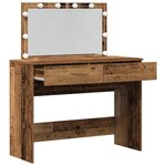 vidaXL Table de Toilette avec tiroir Bois ancien 100 x 40 x 120 cm