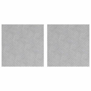 vidaXL Nez de marche Carré 2 Pièces Argenté 40 x 40 cm Aluminium