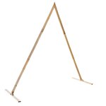 vidaXL Arche de mariage Marron Clair 202 x 95 x 254 cm