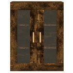 vidaXL Armoires murales 2 Pièces chêne fumé bois d'ingénierie