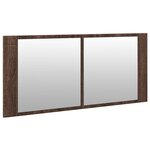 vidaXL Armoire à miroir à LED de bain chêne marron 100x12x45 cm