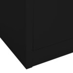 vidaXL Armoire de bureau Noir 90x40x180 cm Acier