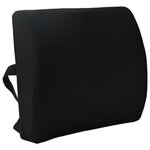 vidaXL Coussin de Dos avec oreiller Noir 35 5 x 30 x 12 cm Avec filet