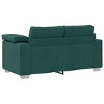 vidaXL Canapé 2 Pièces Vert foncé 219 x 80 x 82 cm tissu