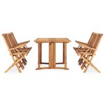 vidaXL Ensemble à manger d'extérieur pliable 7 Pièces Bois solide de teck