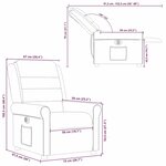 vidaXL Fauteuil inclinable électrique Marron Tissu