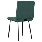 vidaXL Chaises à manger lot de 6 vert foncé velours