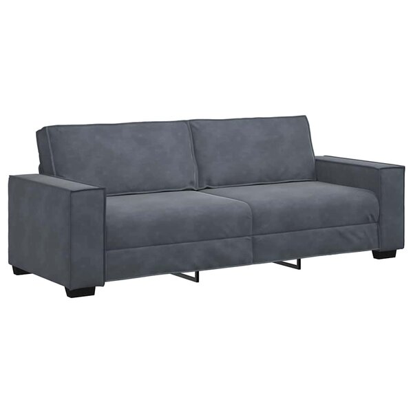 vidaXL Canapé à 3 places Gris foncé 220x78x84 cm Velours