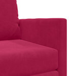 vidaXL Canapé-Lit Bordeaux 74 x 77 x 81 cm Velours