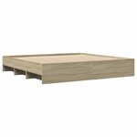 vidaXL Cadre de lit chêne sonoma 200x200 cm bois d'ingénierie