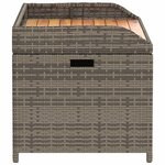 vidaXL Banc de rangement gris résine tressée et bois d'acacia