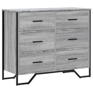 vidaXL Commode sonoma gris 91x35 5x74 5 cm bois d'ingénierie