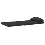 vidaXL Coussins de chaise adirondack lot de 2 noir tissu oxford