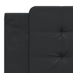 vidaXL Cadre de lit avec tête de lit Noir 180x200 cm Similicuir