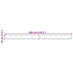 vidaXL Lambrequin de rechange pour 3 m Blanc Polyester