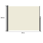 Paravent extérieur rétractable phoenix crème  300 x 180 cm
