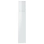 vidaXL Armoire de tête de lit Blanc brillant 200x18 5x104 5 cm