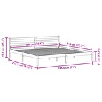 Lit vidaXL avec tête de lit 180x210 cm en bois de pin massif