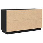 vidaXL Buffet Bois Noir 102x35x55 cm Bois D'ingénierie