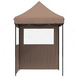 vidaXL Tente de fête 200 x 200 x 306 cm Marron Tissu Oxford