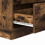 vidaXL Cabinet de chevet avec tiroir avec Chêne fumé 71 x 34.5 x 75 cm